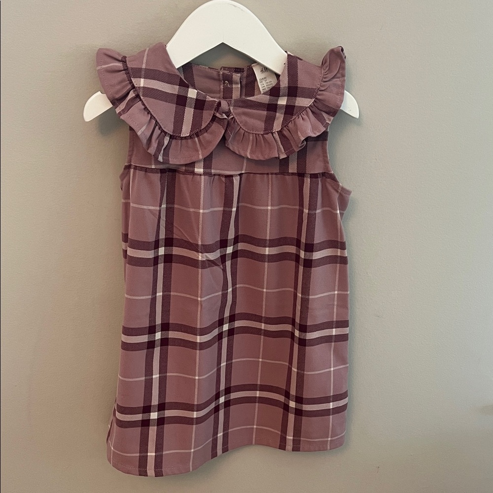 H&M Pink Plaid Sleeveless Top